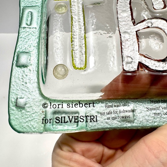 LORI SIEBERT FOR SILVESTRI GLASS SMALL GLASS SNACK TRAY - Picture 5 of 5